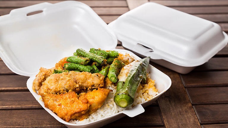 EPS is widely used material to produce food service containers like drink cups, food trays and clamshell containers EPS is widely used material to produce food service containers like drink cups, food trays and clamshell containers