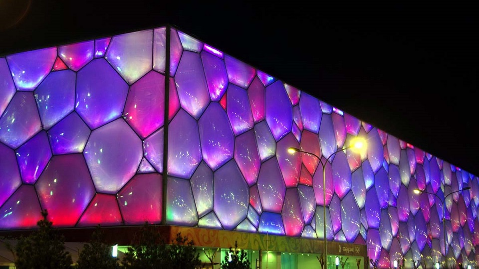 Water Cube - The World's Largest ETFE Application Project; ETFE Fabric facade can be used in all commercial building Water Cube - The World's Largest ETFE Application Project; ETFE Fabric facade can be used in all commercial building