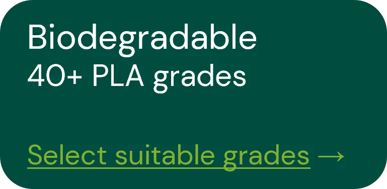 Select 40+ Biodegradable PLA Grades