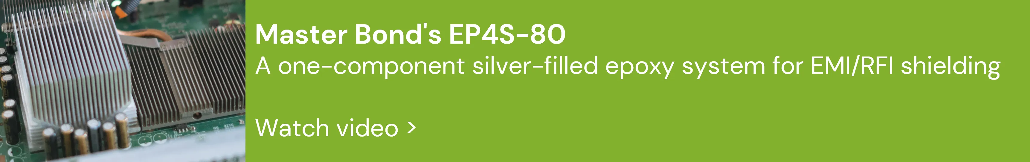 Silver-filled epoxy system for EMI/RFI shielding: Watch video