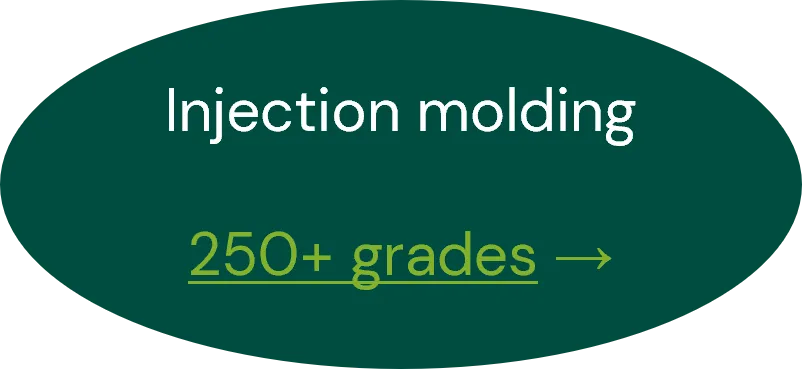 Select 250+ injection molded PLA Grades