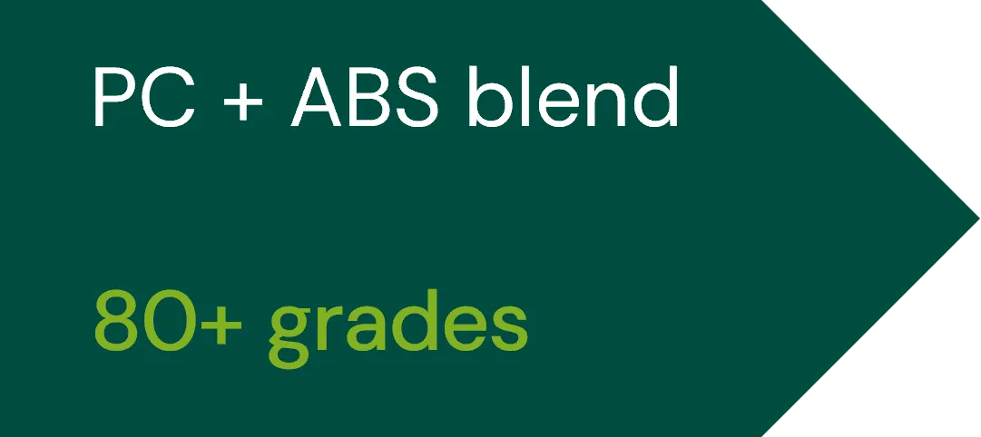Select from 80+ PC/ABS blends on our platform PC-ABS blend - Commercial grades