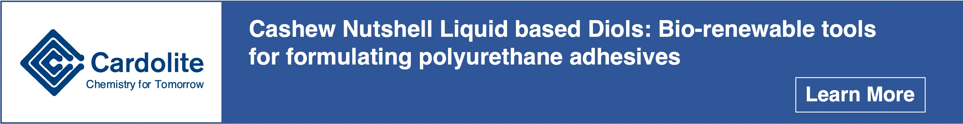 CNSL based Diols: Bio-renewable tools for formulating polyurethane adhesives – Download Brochure