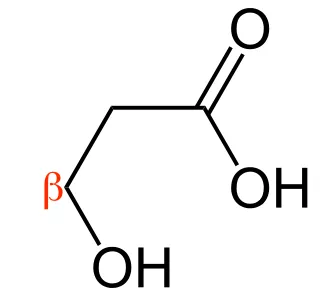 Structure of Beta hydroxycarboxylic acid