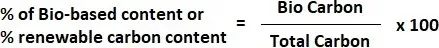 Formula for Biobased Content Biobased Content