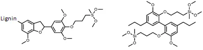 Dimethoxymethyl Silyl Functionalized Lignin Oligomer and Dimer