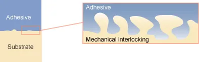 Mechanical interlocking in adhesion Mechanical interlocking in adhesion