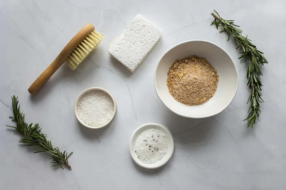 Non-aqueous scrubs for exfoliation