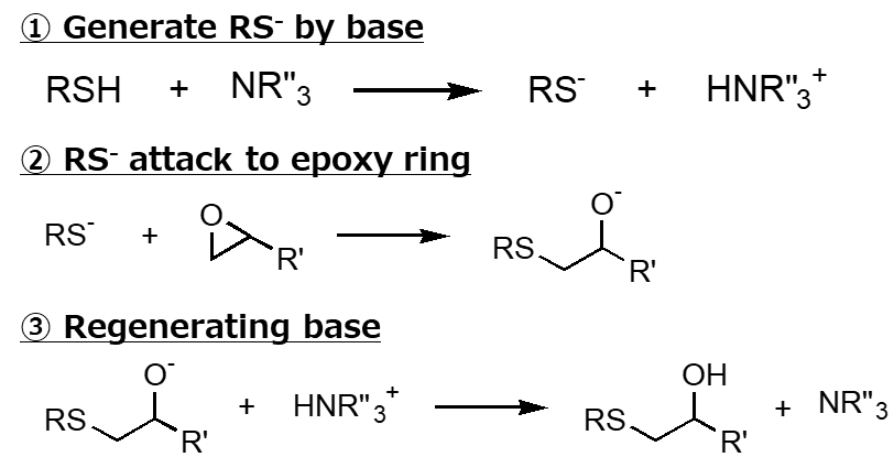 Thiol/Epoxy Reaction Mechanism and Reactivity