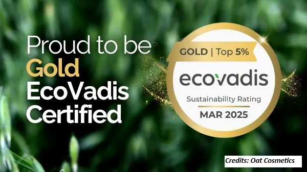 Oat Cosmetics receives EcoVadis Gold Medal for its ethical and sustainable practices