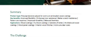 CAPA® polyols for high-performance wood coatings