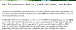 Blog: By Sofia Sotiropoulou Riemann, Re-imagining a Sustainable Latex Binder Industry