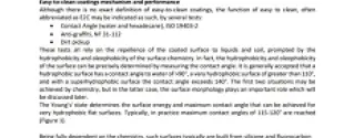 Easy-to-clean coatings mechanism