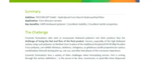 Formulate stable biobased serums with an excellent sensory profile
