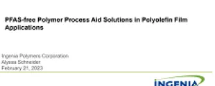 PFAS free Polymer Process Aid