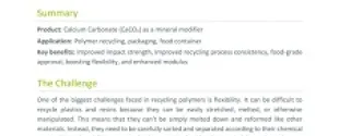 Mineral modifier for polymer recycling