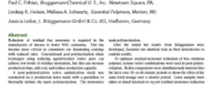 Redox Optimization for Emulsion Polymer Chase