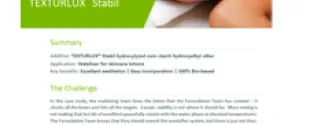 Stability of lotions made easy with TEXTURLUX® Stabil