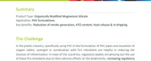 to improve fire retarding & smoke suppressing effect in PVC formulations