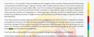 Trust Chem offers a wide portfolio color indexes serving the coatings, inks, and plastics markets globally