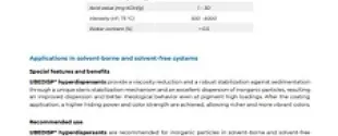 UBE Hyperdispersants series