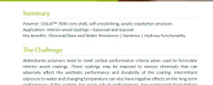 versatility for interior wood coatings