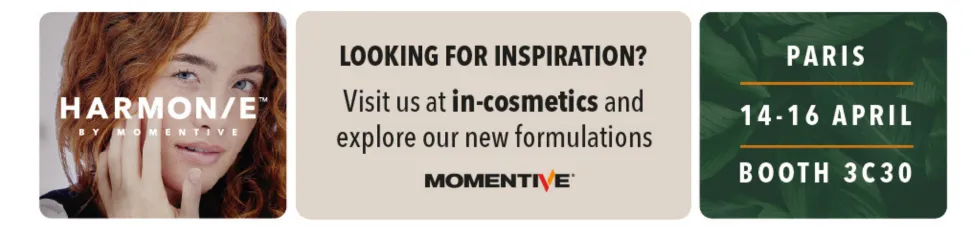 Momentive to showcase its naturally derived elastomer gel & emollient at in-cosmetics Global  